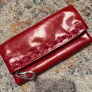 Brighton Red Leather Wallet Tri Fold